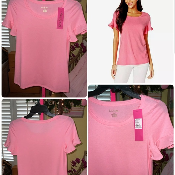 Lilly Pulitzer NWT Sorella Top Capri Coral $68 Size XXS - Picture 3 of 6